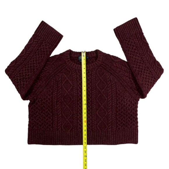 Pendleton Fisherman Sweater Women’s XL — Burgundy Heather Shetland Wool NWT - Picture 10 of 12